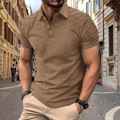 Herren Poloshirt Modern mit Struktur Optik
