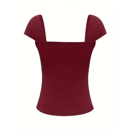 Damen Oberteil Herz-Ausschnitt Modern Schick