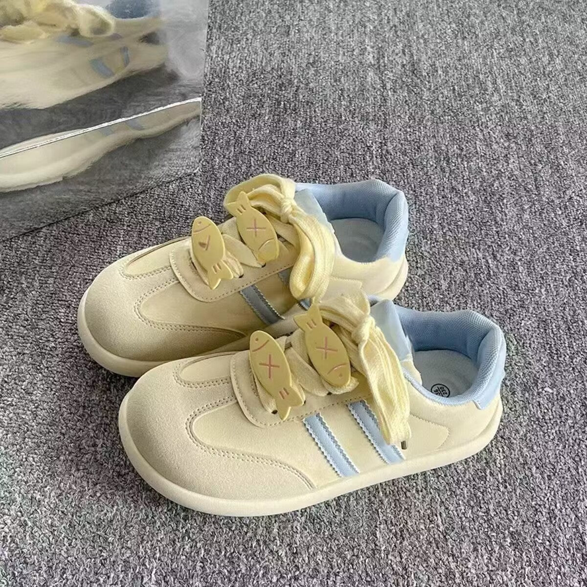 Damen Sneaker Weich Bequem Fischauschnitt Trendy