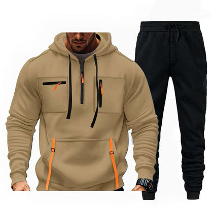 Herren Sportanzug Kapuzenpullover Jogginghose Set