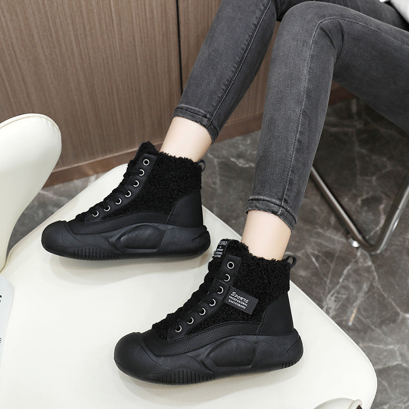 Damen Stiefel Warm High-Top Winter Schnee Schuhe Rutschfest
