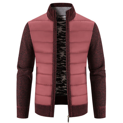 Herren Hybridjacke Warm Wasserabweisend Mit Kragen Modern