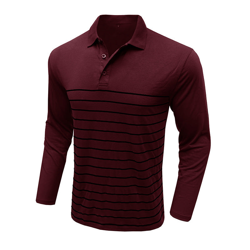 Herren Poloshirt Langarm Elegant Modern