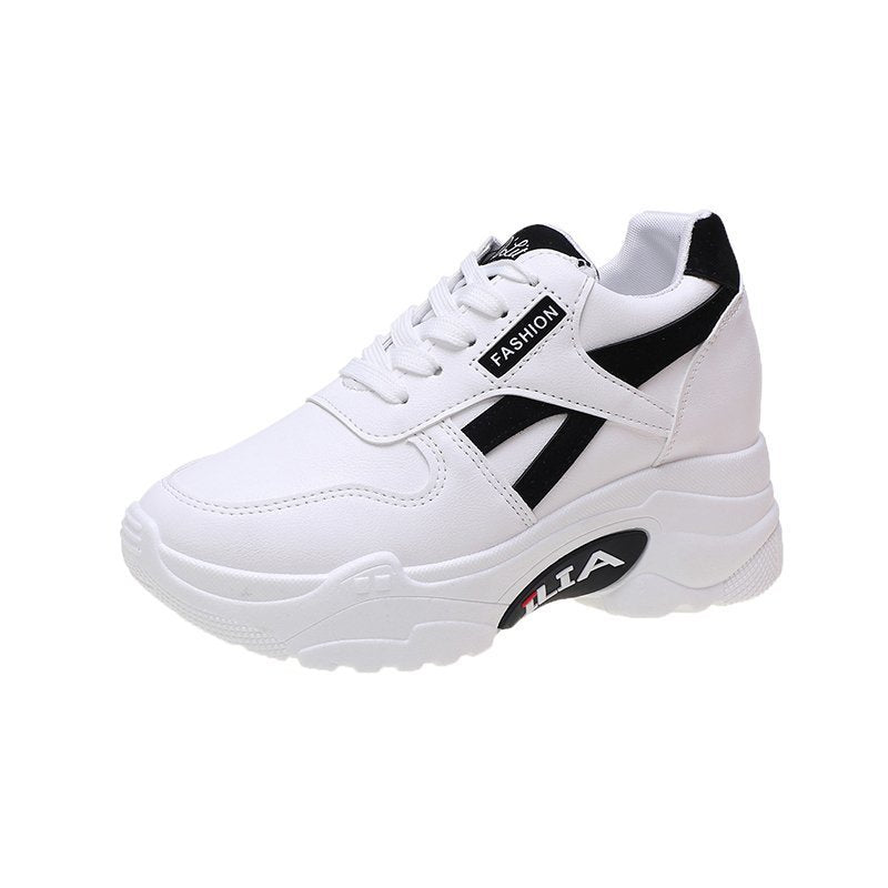 Damen Sneaker Hohe Plateau Sohle Sportlich Modisch
