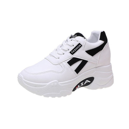 Damen Sneaker Hohe Plateau Sohle Sportlich Modisch