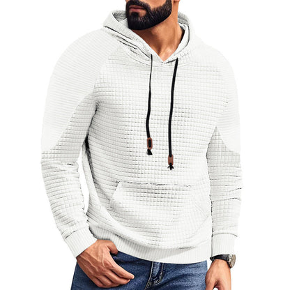 Herren Kapuzenpullover Strukturiert Modern mit Kängurutasche