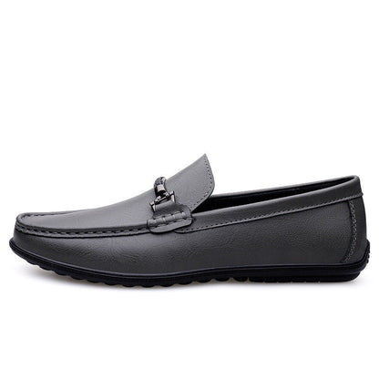 Damen Mokassins aus Leder mit Schnallenverschluss Elegante Schuhe
