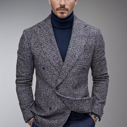 Herren Blazer Kariert Elegant Modern mit Doppelknöpfen - BerlinGlamour