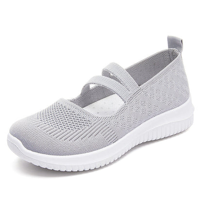 Damen Sneaker Bequem Slip-On mit Klettverschluss