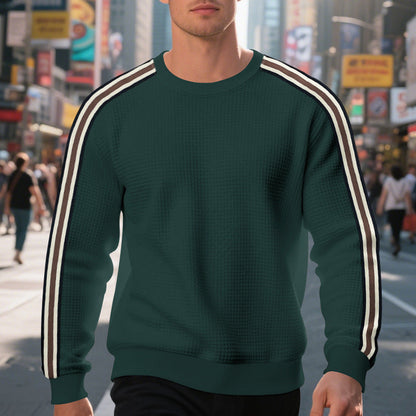 Herren Sweatshirt Lässig Mit Streifen Sportlich
