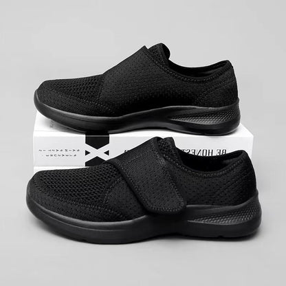 Damen Sneaker Bequem Tragbar Elastisch Klettverschluss