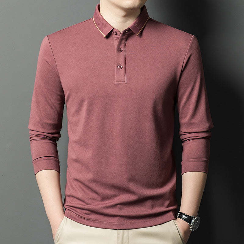 Herren Polohemd Langarm Elegantes Piqué-Hemd Modern - BerlinGlamour