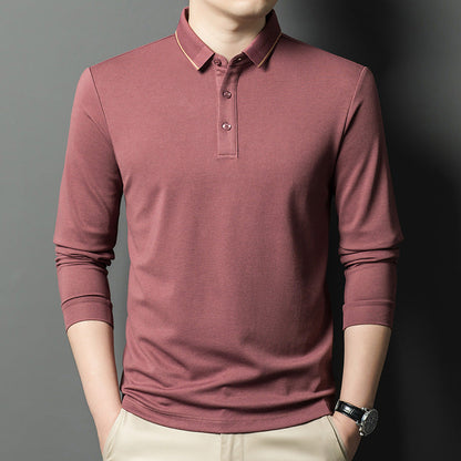 Herren Polohemd Langarm Elegantes Piqué-Hemd Modern - BerlinGlamour