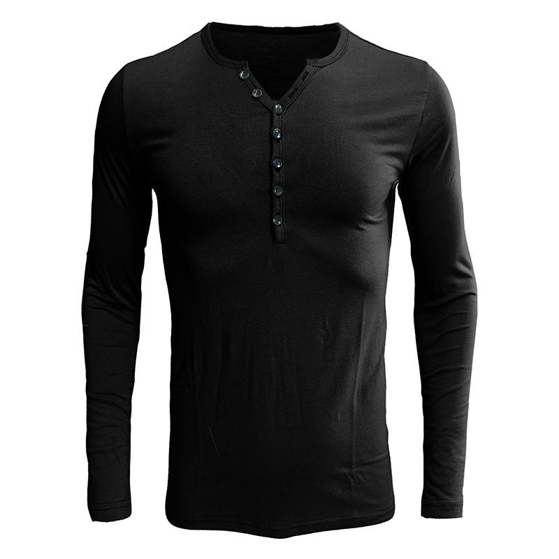 Herren Langarmshirt Henley Design Modern Berlin