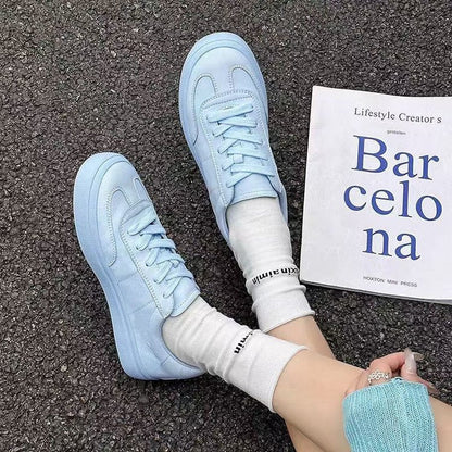 Damen Sneaker Sportlich Casual Glänzend Weiße Sneaker