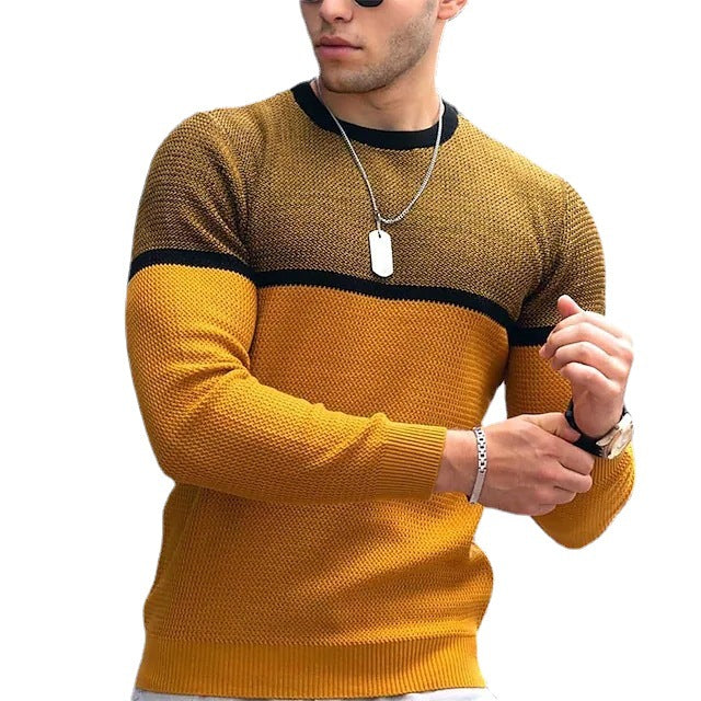 Herren Strickpullover Modern Geschnürt Großstadtstyle