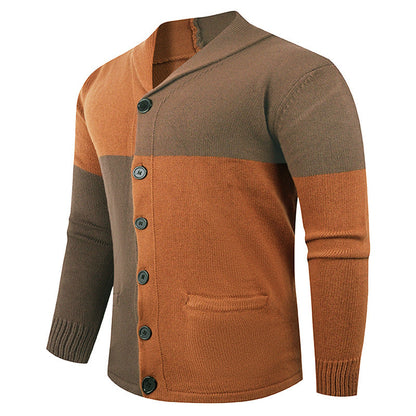 Herren Strickjacke Modern Zopfmuster Mit Taschen