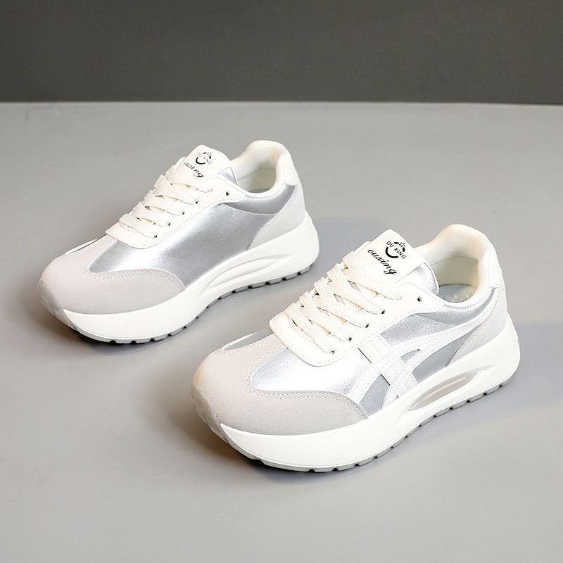 Damen Sneaker Plattform atmungsaktiv Mesh Stoßdämpfer