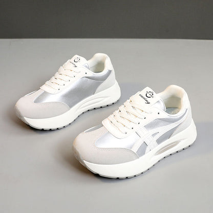 Damen Sneaker Plattform atmungsaktiv Mesh Stoßdämpfer