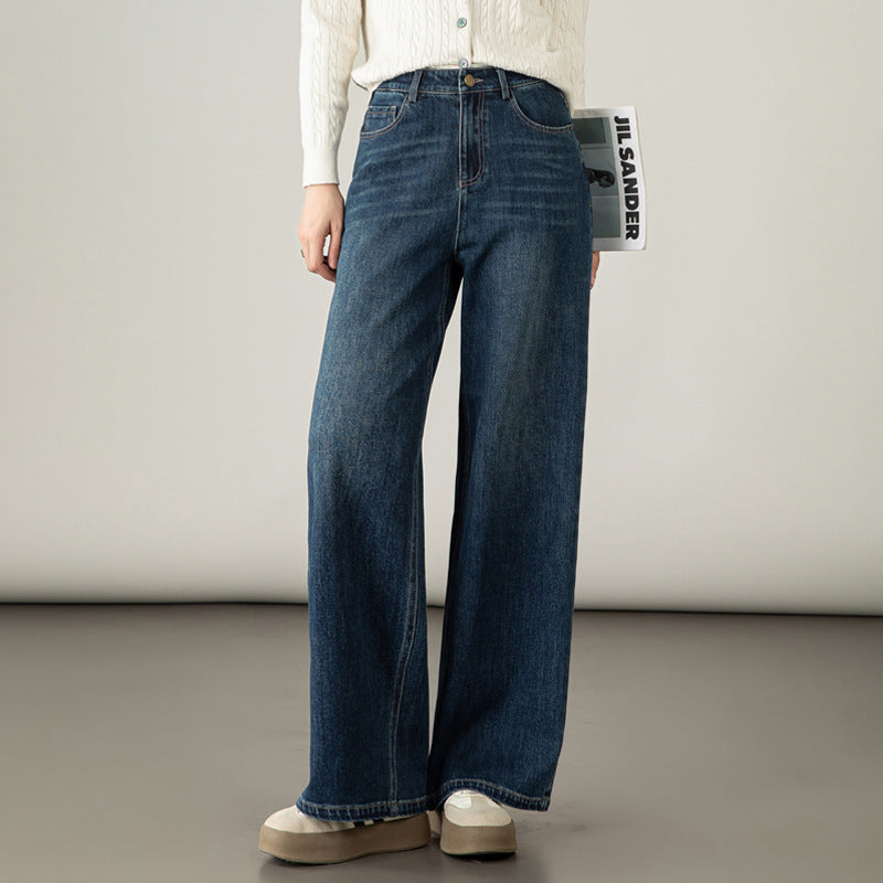Damen Hose Hochtailliert Weite Bequeme Stoffhose