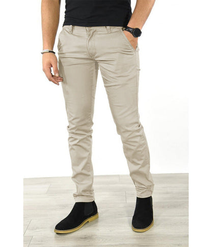 Schmale Herrenhose Elastisch Chinohose Slim Fit