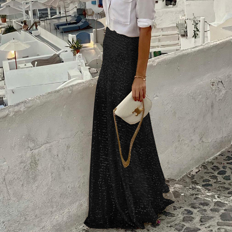 Langer Paillettenrock Glitzernd Abendkleid