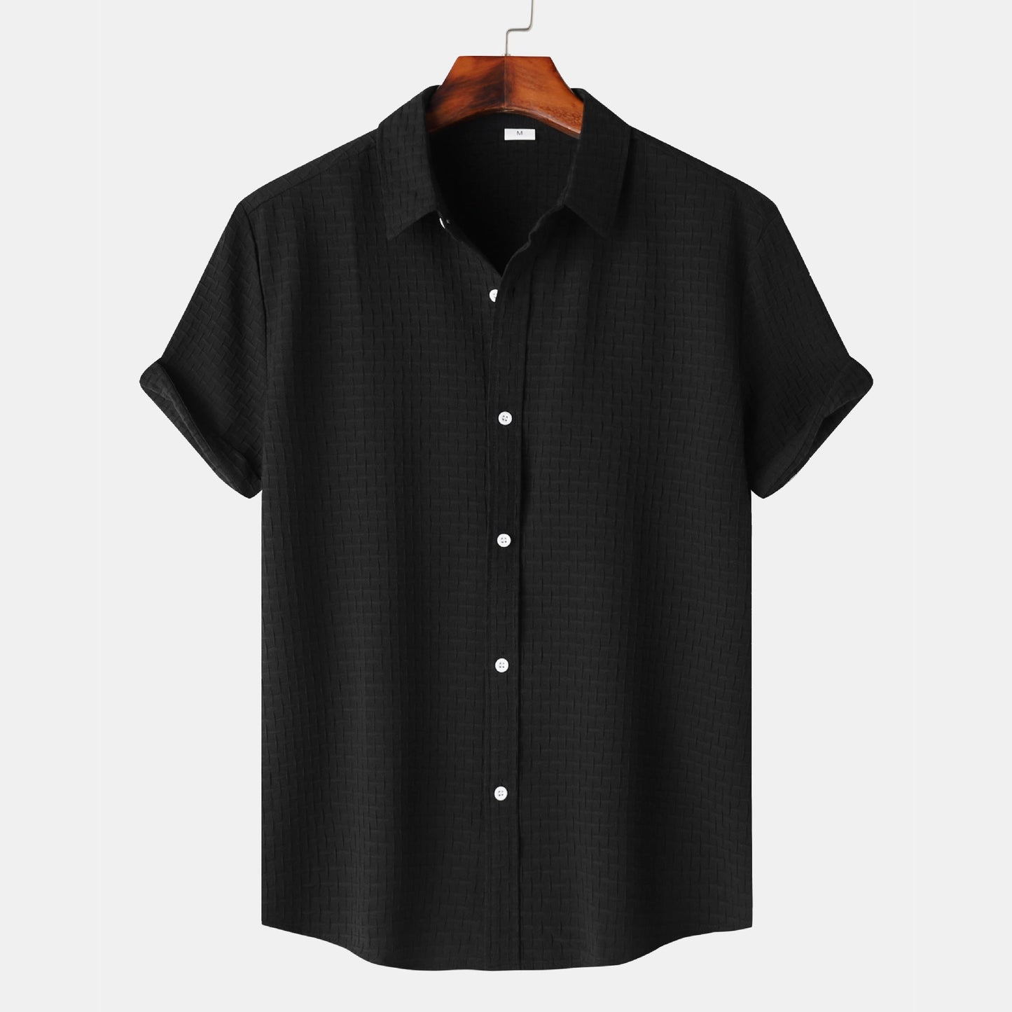 Herren Kurzarmhemd Atmungsaktiv Elegant Modern