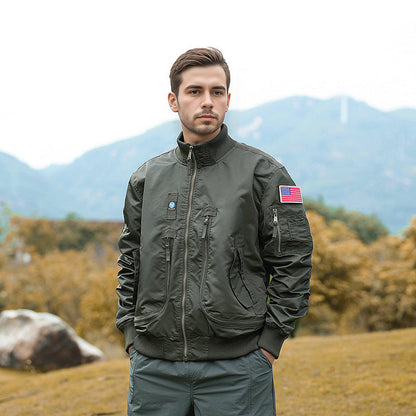 Herren Bomberjacke Camouflage Warm Mit Vielen Taschen - BerlinGlamour