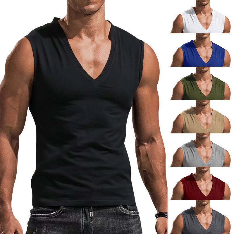 Herren T-Shirt V-Ausschnitt Ärmellos atmungsaktiv Berlin - BerlinGlamour
