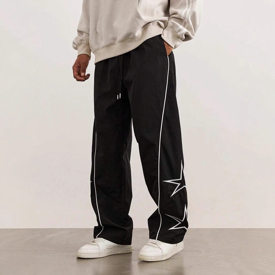 Herren Sport Hose Freizeit mit Seitennaht Aplikationen