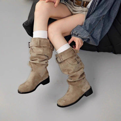 Damen Winterstiefel Modisch Bequem Schnallen - BerlinGlamour
