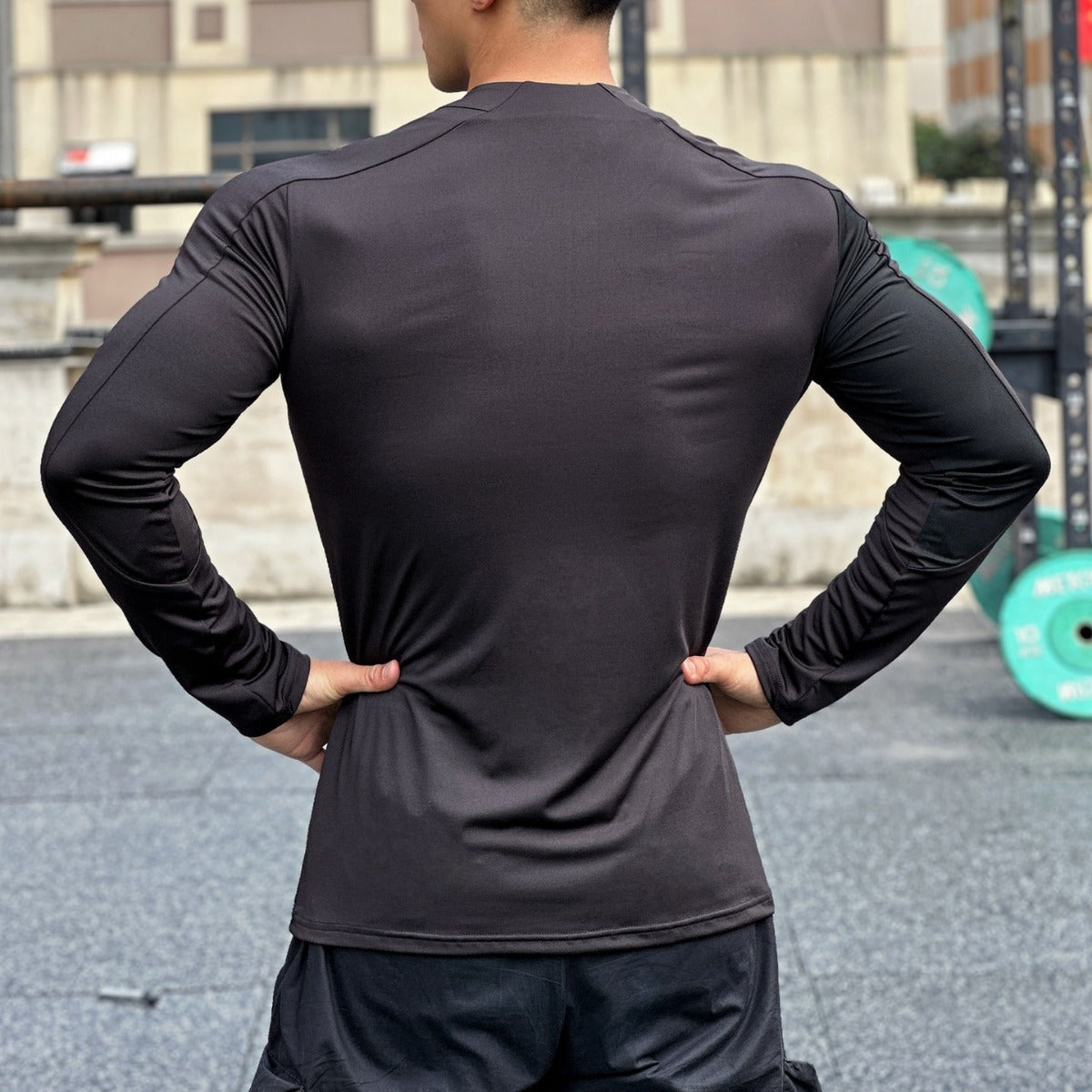 Herren Langarmshirt Funktionsshirt Mit Reißverschluss Hochwertig
