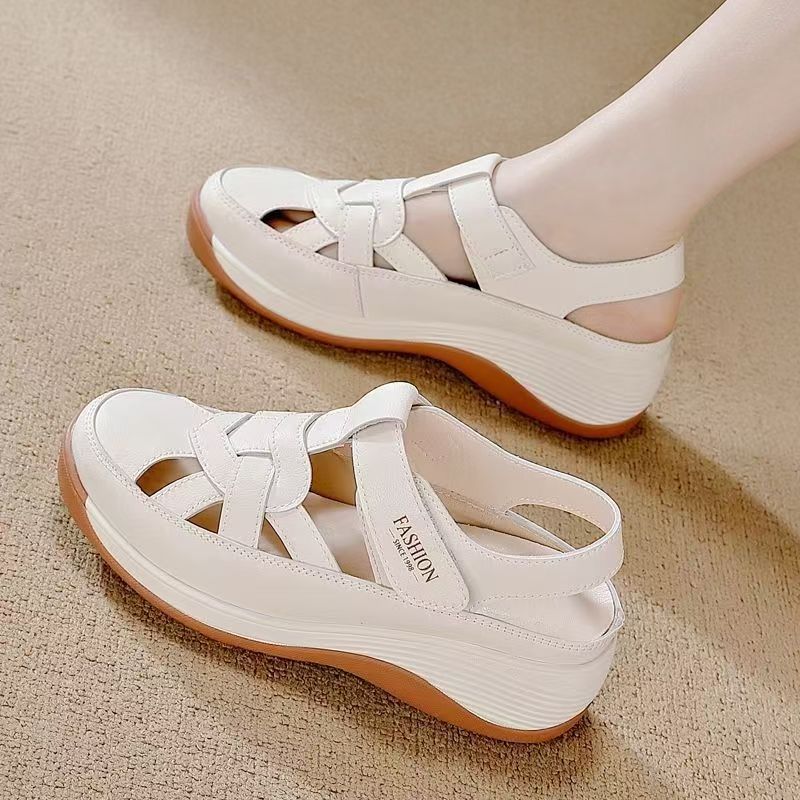 Damen Sandalen Komfort Bequem Keilabsatz - BerlinGlamour