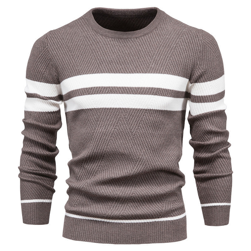 Herren Strickpullover Modern Streifen Design Klassisch - BerlinGlamour