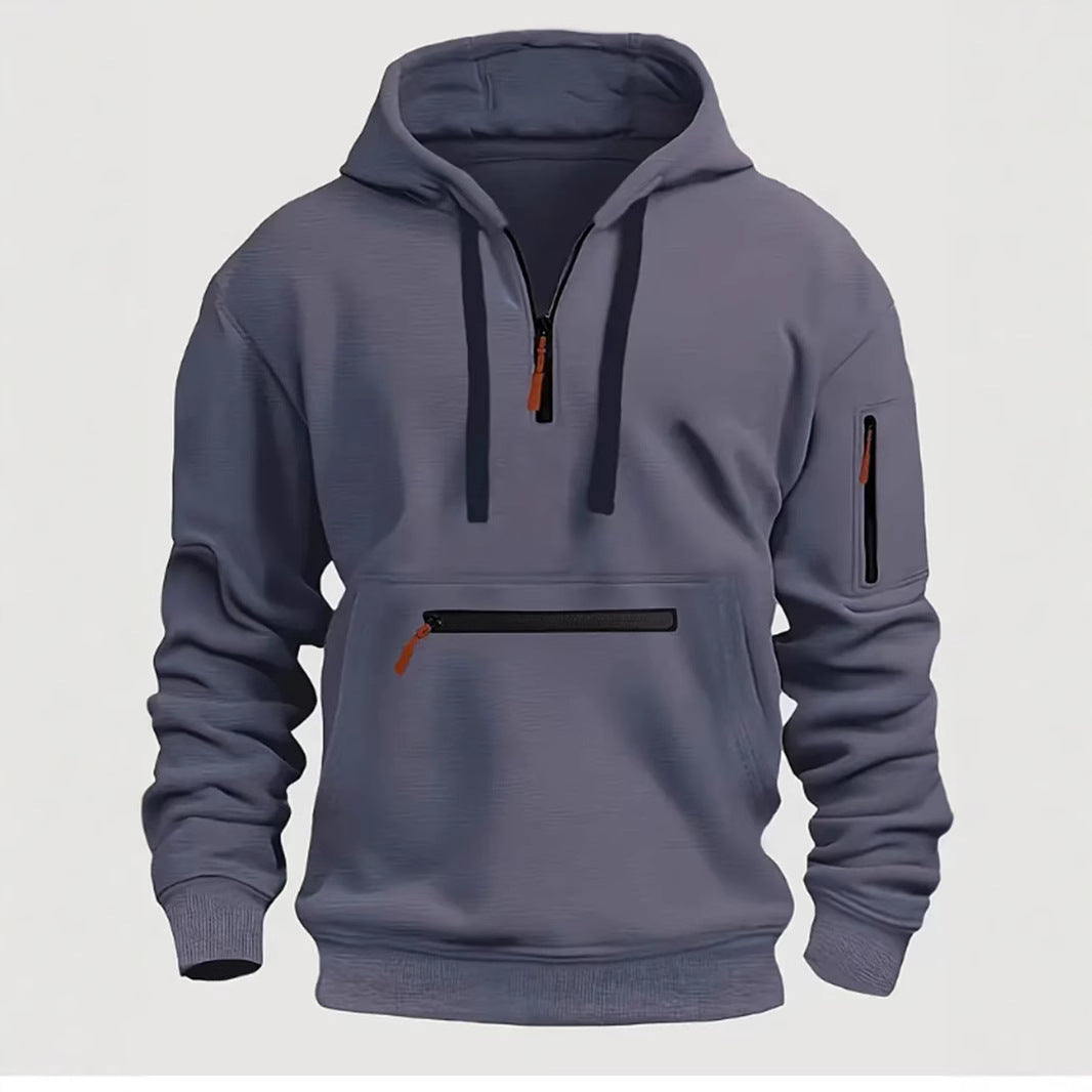 Herren Hoodie Modern mit Reißverschluss und Coolen Designs - BerlinGlamour