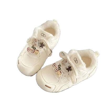 Damen Sneaker Kuschelig Warm mit Dekor