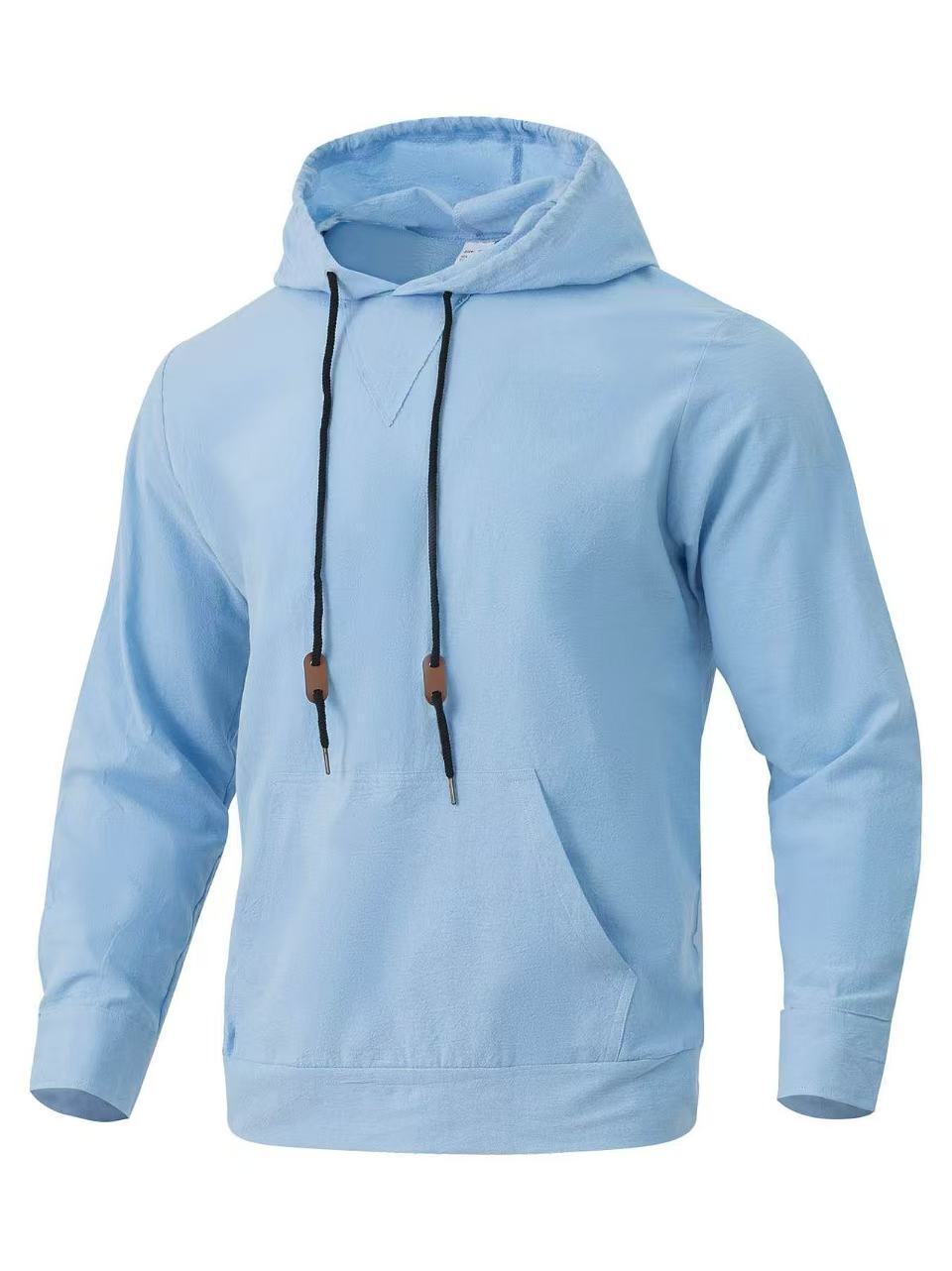 Kapuzenpullover Herren Lässig V-Ausschnitt Mit Taschen