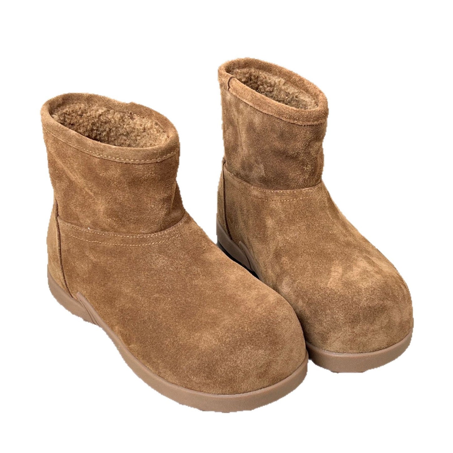 Damen Winterstiefel Bequem Wildleder Schuhe Kuschelig Warm