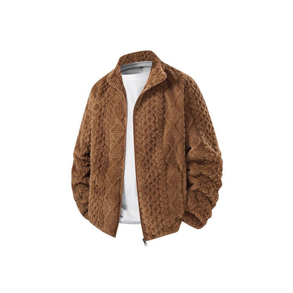 Herren Fleecejacke Warm Weich Hochkragen Winterjacke - BerlinGlamour