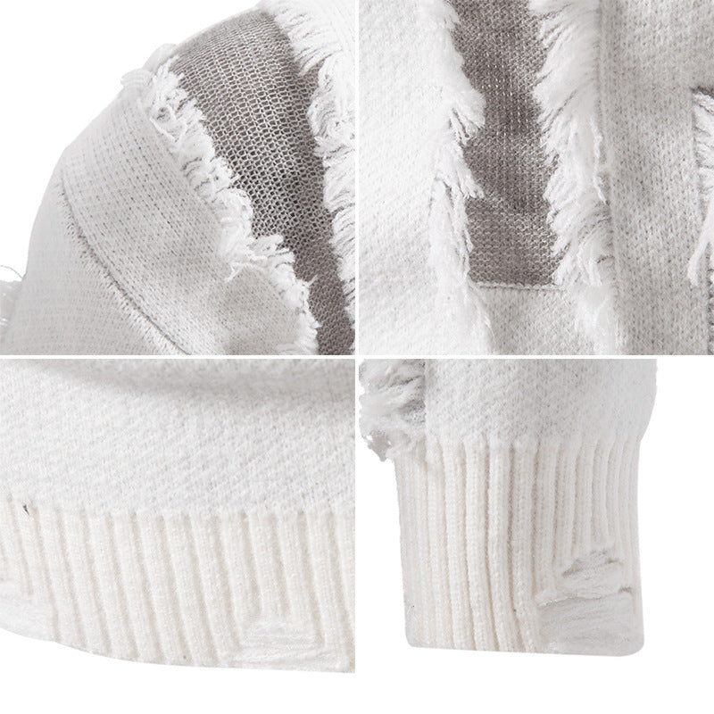 Herren Pullover Fransen-Design Modern Trendy