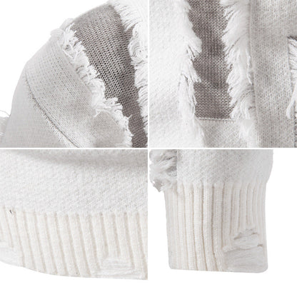Herren Pullover Fransen-Design Modern Trendy