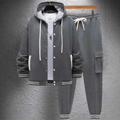 Herren Sportset Hoodie Jogginghose mit Taschen Passform