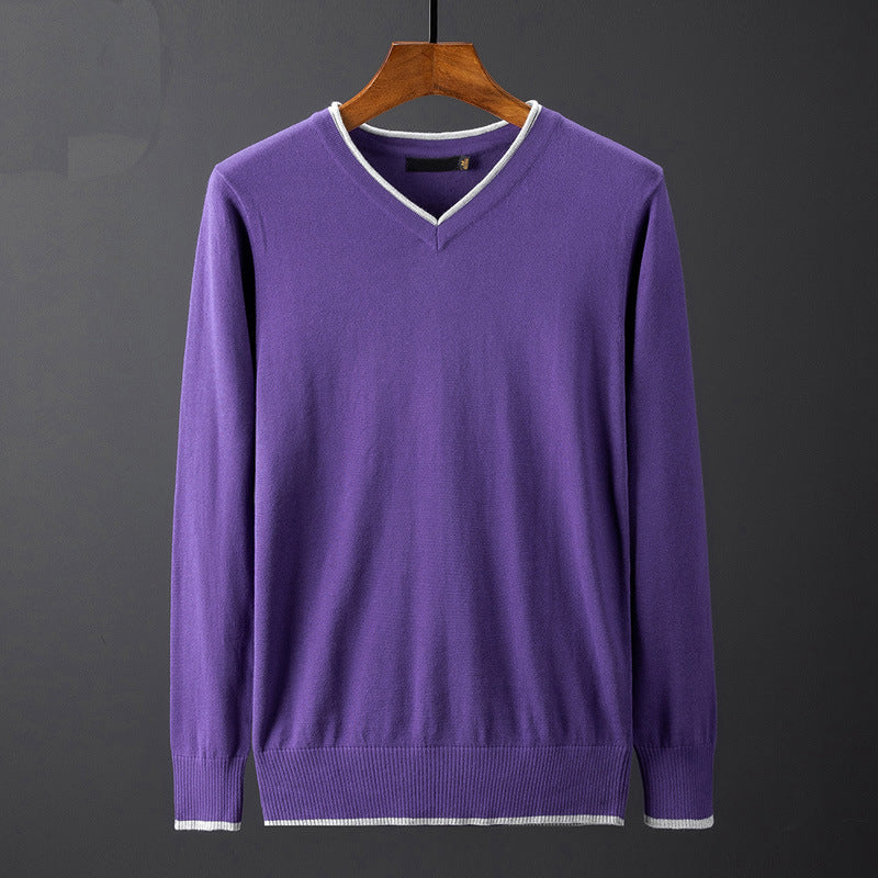 Herren Pullover V-Ausschnitt Modern Style