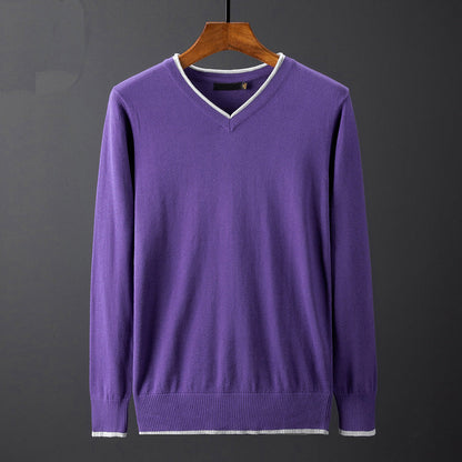 Herren Pullover V-Ausschnitt Modern Style