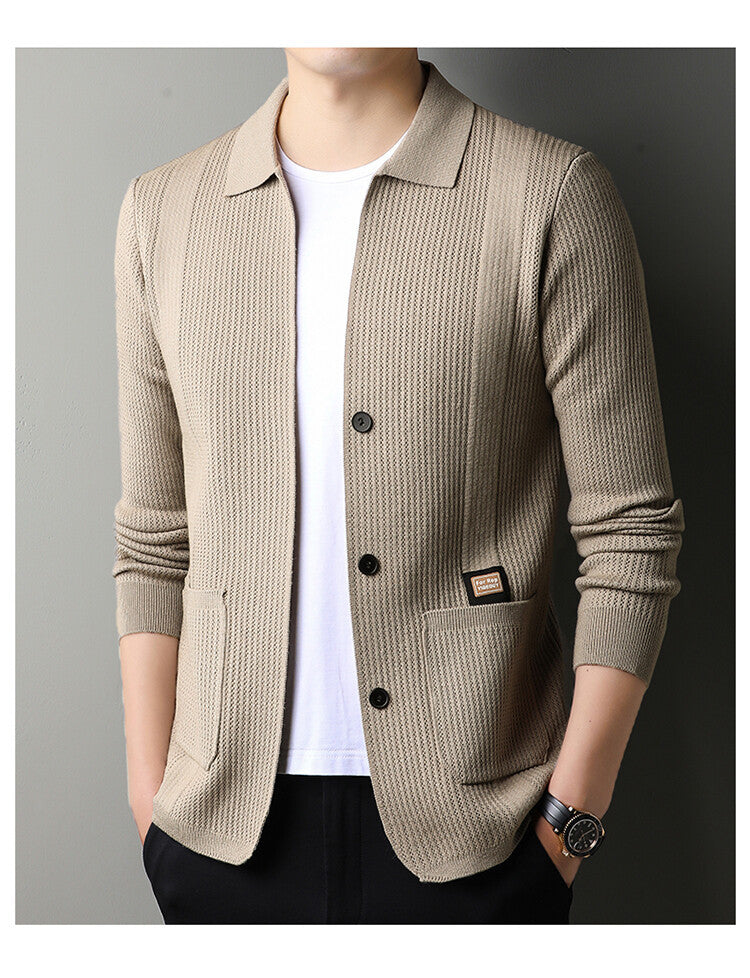Strickcardigan Herren Lässig Strukturiert Modern