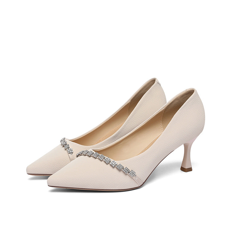 Damen Pumps Elegante Schmuckdetail Hochhackig