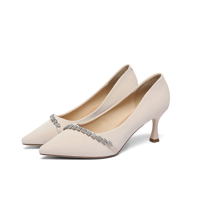 Damen Pumps Elegante Schmuckdetail Hochhackig
