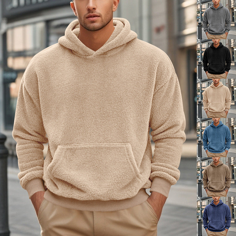 Großer Fleece-Hoodie Herren Übergroß Kängurutasche - BerlinGlamour