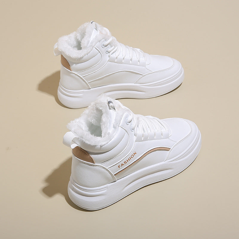 Damen Sneaker Hoch Sportlich Warm Innenfutter