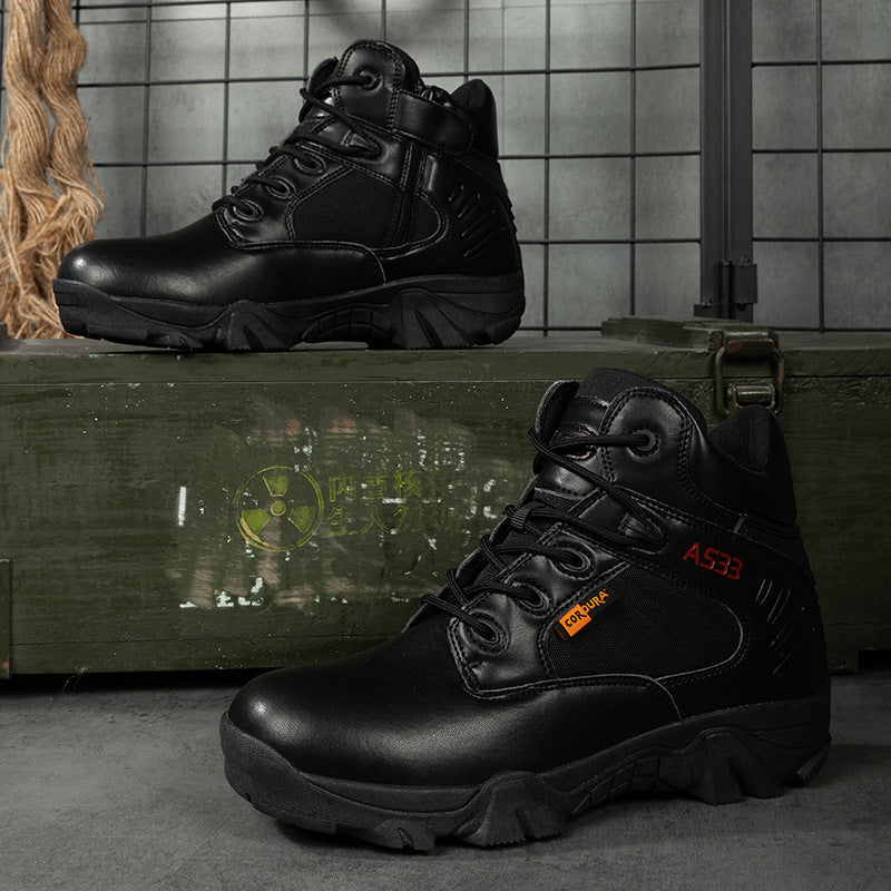 Herren Tactical Stiefel Outdoor Militärstil Schwarz